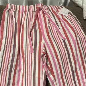 Striped Pink and White Lounge Pants